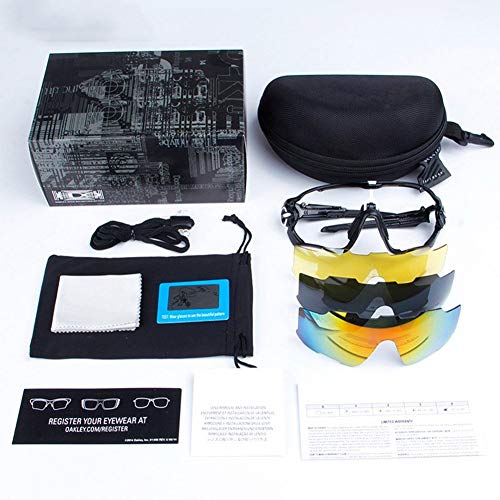 Gafas de sol deportivas polarizadas Hombre/mujer Gafas de ciclismo Viene con 3 lentes intercambiables Protección UV Protección Seguridad Gafas Usado para Ciclismo Pescar Conducir