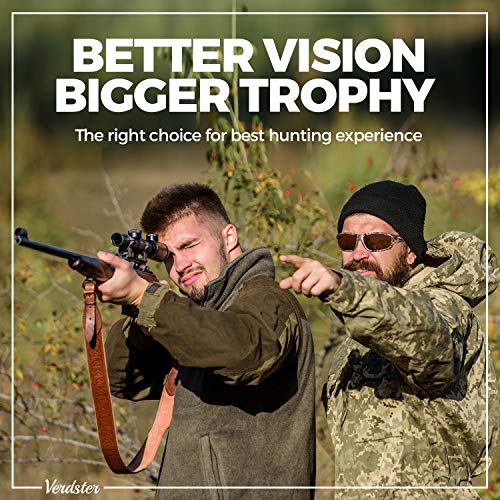 Gafas de sol polarizadas Verdster Camo – Protección UV – Gafas de Sol Marrones con Diseño de Camuflaje con Lentes de color Ámbar – Ideales para Pescar – Una Funda Suave y un Paño de Limpieza Incluidos