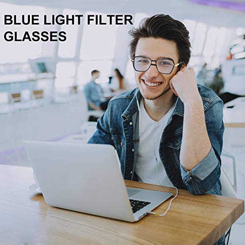Gafas Luz Azul, Gafas Antifatiga, Gafas Anti-luz Azul, Gafas de Ordenador, Blue Light Blocking Glasses, Gafas de Pantalla, Gafas para Ordenador Gaming PC para Hombre Mujer