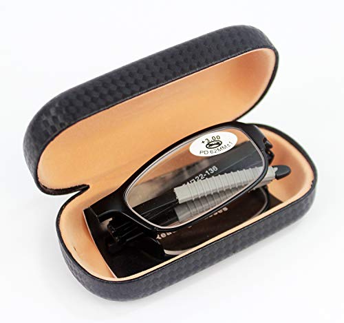 Gafas Plegables de Lectura Vista Cansada Presbicia, Graduadas Dioptrías +1.00 hasta +4.00, Gafas de Hombre y Mujer Unisex con Montura Fina, Bisagras Standard, Para Leer, Ver de Cerca (3.0 x, Gris)