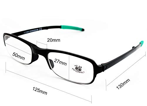 Gafas Plegables de Lectura Vista Cansada Presbicia, Graduadas Dioptrías +1.00 hasta +4.00, Gafas de Hombre y Mujer Unisex con Montura Fina, Bisagras Standard, Para Leer, Ver de Cerca (3.0 x, Gris)