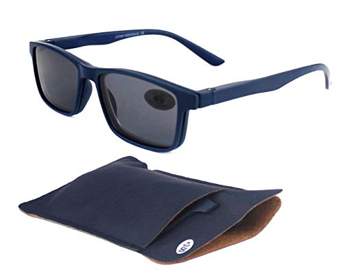 Gafas Sol Presbicia, Gafas de Lectura Polarizadas con Imán Clip para Sol, Gafas de Presbicia Vista Cansada Presbicia (+150, Azul)
