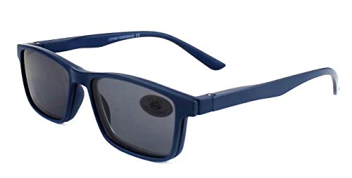 Gafas Sol Presbicia, Gafas de Lectura Polarizadas con Imán Clip para Sol, Gafas de Presbicia Vista Cansada Presbicia (+150, Azul)