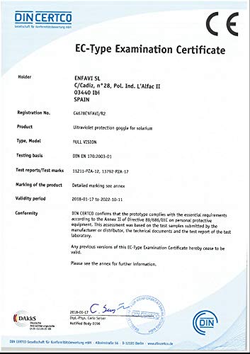 Gafas solarium protección UVA y UVB Visión total - Sunmarket