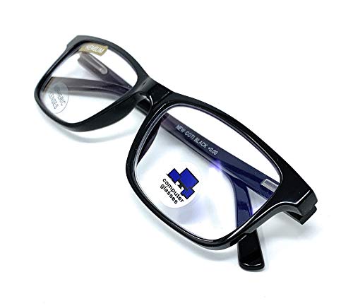 Gafas ver de cerca, lectura con Filtro Luz Azul, Ordenador Gaming Móvil, Protección Antifatiga - Venice Coti Dioptría (1-1,50-2 - 2,50-3 - 3,50) (Negro, Graduación +2,50)