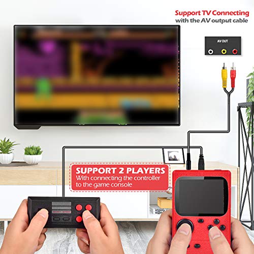 Gamory Consola de Juegos Portátil Consola Retro 400 Juegos Clásicos y Pantalla a Color de 2.8 Pulgadas para 2 Jugadores Soporte TV Juegos Portátiles Consolas Juega 3 Horas para Niños y Adultos