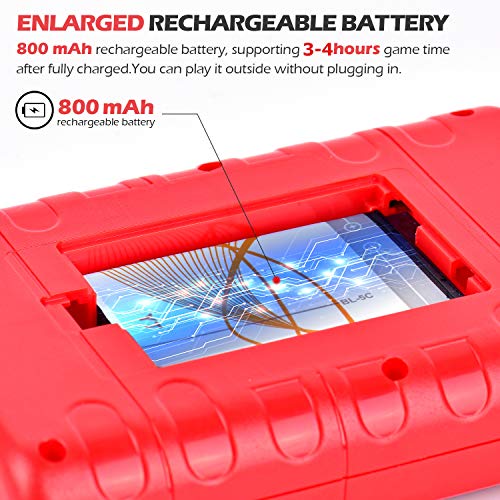 Gamory Consola de Juegos Portátil Consola Retro 400 Juegos Clásicos y Pantalla a Color de 2.8 Pulgadas para 2 Jugadores Soporte TV Juegos Portátiles Consolas Juega 3 Horas para Niños y Adultos