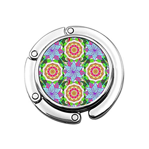 Gancho para bolso de mano, diseño abstracto de flora