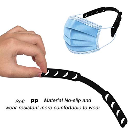 Ganchos de PP para Orejas (10 Unidades), Ganchos para Las Orejas, Almohadillas Ajustables, Gancho para el oído para DIY Ma Ske, Protector bucal y Orejas, 4 velocidades Ajustables