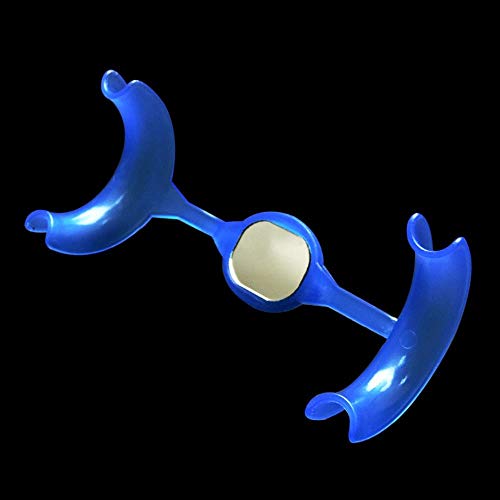 gancunsh Orales dentales Azules en Forma de M Boca Espejo Dientes Abiertos de Material plástico, la Hoja y el Labio en Forma de mejilla Retractor