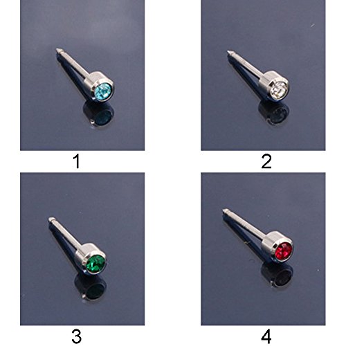 Ganquer Kit de Pistola Perforadora de Perno Perforado de Seguridad de Cuerpo estéril desechable de Oreja de 3 mm.(Azul)