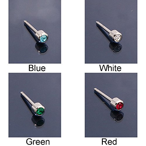 Ganquer Kit de Pistola Perforadora de Perno Perforado de Seguridad de Cuerpo estéril desechable de Oreja de 3 mm.(Azul)