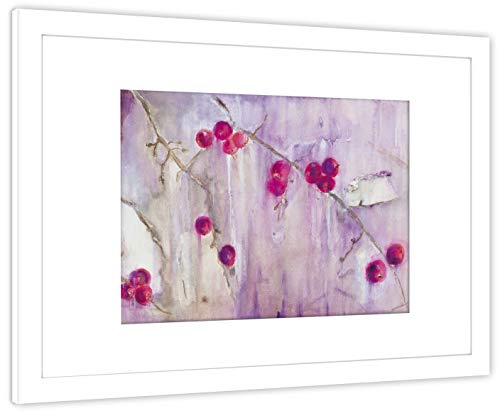 GaviaStore Art Prints - con Marco 70x50 cm - Cuadros Impresiones Pintura Cartel Foto Mueble hogar impresión decoración casa Sala Poster Cuadro Imagen Enmarcado Wall Art Picture (Flores 2)