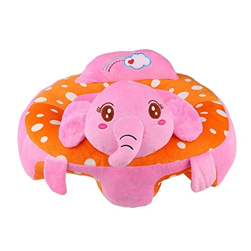 GBX Asientos de bebé Sofá de Felpa Silla Suave Asiento de Apoyo Enfermería Cojín antivuelco Aprendizaje para Sentarse Juguete para bebés Niños   Elefante Rosa