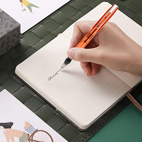 GCQUILL 6PCS Pluma Estilográfica con 20 Cartuchos de Tinta, Regalo para Navidad/ Año Nuevo/ Cumpleaños/ Fiestas