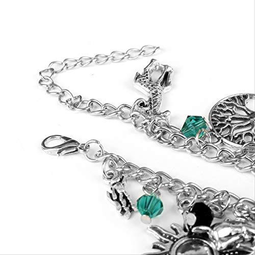 GDYX Pulsera De Encanto Tema Plata Corbata De Metal Pulsera Anillo De La Vida Da La Señora Rey León