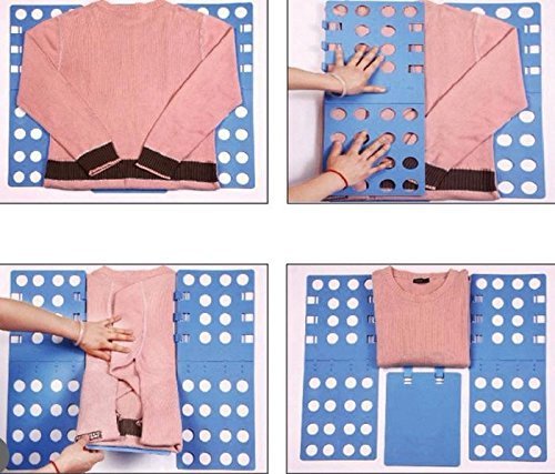 Gearmax® Plegable Ropa Junta, Fast Adjustable T-Shirts Organizador Carpeta (Azul)