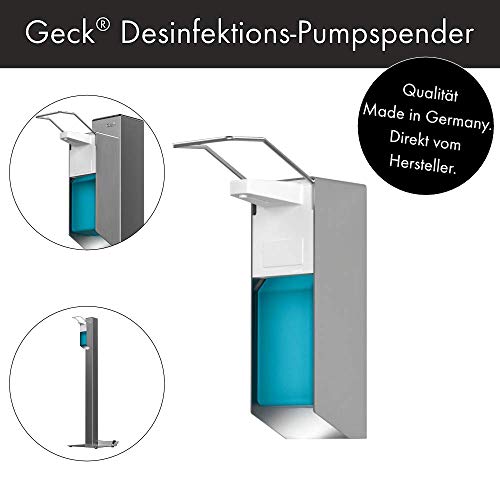 Geck® - Dispensador de desinfección de calidad fabricado en Alemania, para montaje en pared o columnas desinfectantes Aroa y Aguarico Geck®