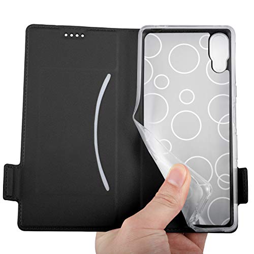 GEEMAI Diseño para Sony Xperia L3 Funda, Protectora PU Funda Multi-ángulo a Prueba de Golpes y Polvo a Prueba de Silicona con Soporte Plegable Apto para Sony Xperia L3 Smartphone. (Negro)
