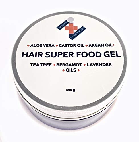 GEL DE ALOE y ALGAS MARINAS Con ACEITE DE RICINO Y ARGÀN - 100g - de NATURE'S INTERVENTION - Gel Nutritivo, Hidratante y Estimulante del Crecimiento para Cabello y Cuero Cabelludo.