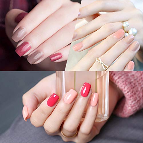 Gel Nail Polish Soak Off UV LED Esmalte Manicura Pedicura salón 5 Pack, 7ml (color desnudo)