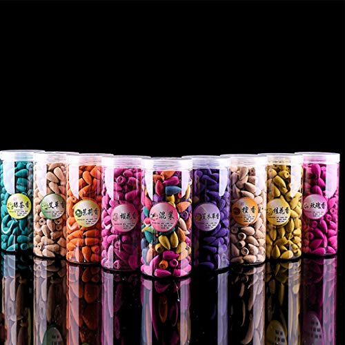 Gelory - Conos de incienso (200 unidades, aroma de incienso de cono natural, hecho a mano, 5 – 10 minutos de combustión, para reflujo de incienso para hogar y oficina (aroma de sakura)