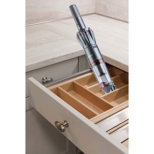 Genius Invictus One Aspiradora de mano (8 piezas) Máxima potencia en modo de mano, sin bolsa y sin cable con potencia de aspiración de 90 W antracita