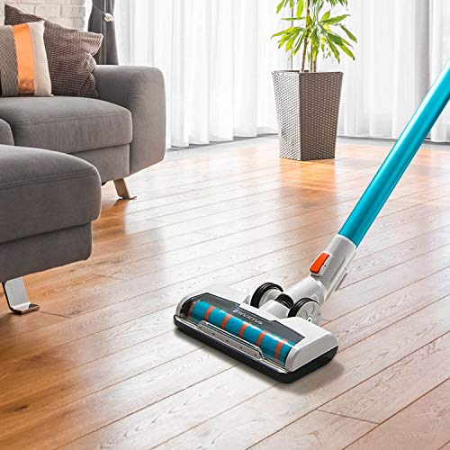 Genius Invictus X7 X5 - Aspiradora con batería (ruedas motorizadas, ultra suave, con luces LED, 10.000 rpm, para limpieza de suelos duros como parqué, azulejos y piedra)