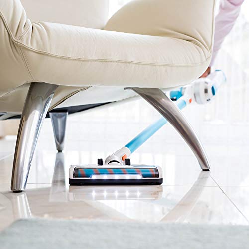 Genius Invictus X7 X5 - Aspiradora con batería (ruedas motorizadas, ultra suave, con luces LED, 10.000 rpm, para limpieza de suelos duros como parqué, azulejos y piedra)