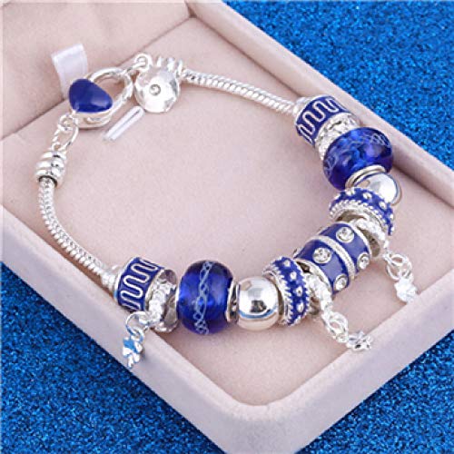 Genrics Crystal Charm Pulseras De Color Plateado Brazaletes para Mujeres con Cuentas De Murano De Aliexpress Pulsera De Plata Joyería Femme