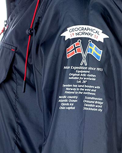 Geographical Norway - Chaqueta cortavientos para hombre azul marino XXXL