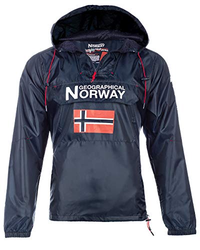 Geographical Norway - Chaqueta cortavientos para hombre azul marino XXXL