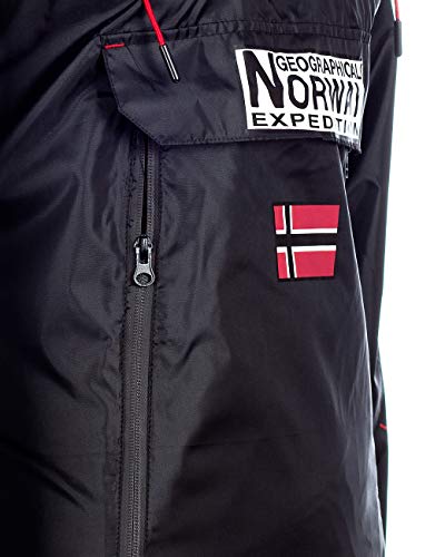 Geographical Norway - Chaqueta cortavientos para hombre Negro L