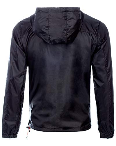 Geographical Norway - Chaqueta cortavientos para hombre Negro L