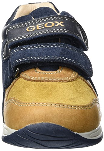 Geox B RISHON Boy A, Zapatillas para Bebés, Beige (Biscuit/Navy), 24 EU