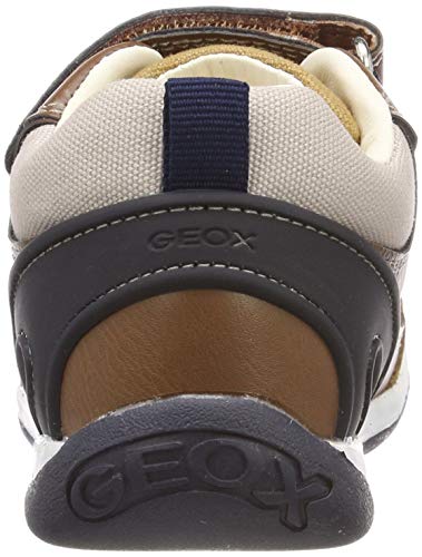 Geox Baby Each Boy, Zapatillas para Bebés, Beige (Caramel/Navy C5GF4), 18 EU