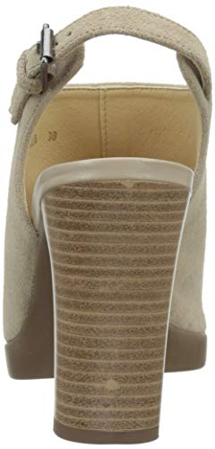 Geox D Annya High Sandal a Sandalias con Punta Abierta para Mujer,Beige ( Lt Taupe C6738) , 41 EU