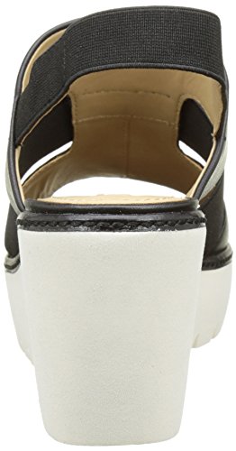 Geox D DOMEZIA B, Sandalias con Cuña para Mujer, Negro (BLACKC9999), 36 EU