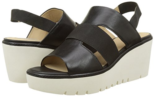 Geox D DOMEZIA B, Sandalias con Cuña para Mujer, Negro (BLACKC9999), 36 EU