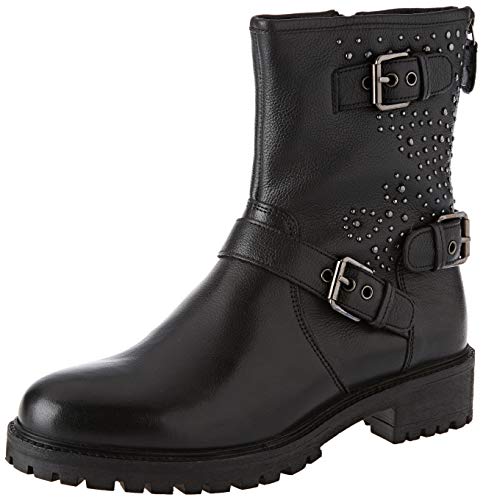 Geox D HOARA H, Botas de Motorista para Mujer, Negro (Black C9999), 38 EU