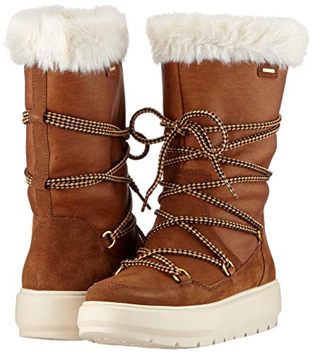 Geox D Kaula B ABX C, Botas de Nieve para Mujer, Marrón (Tobacco C6777), 40 EU