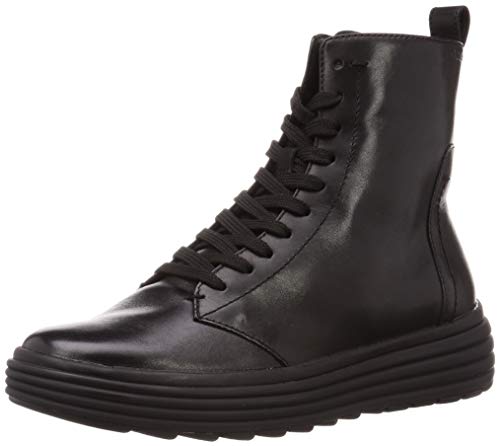 Geox D PHAOLAE A, Botas Estilo Motero para Mujer, Negro (Black C9999), 41 EU