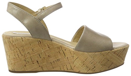 Geox D SAKELY A, Sandalias con Cuña para Mujer, Beige (LT TAUPEC6738), 41 EU