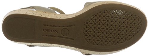 Geox D SAKELY A, Sandalias con Cuña para Mujer, Beige (LT TAUPEC6738), 41 EU