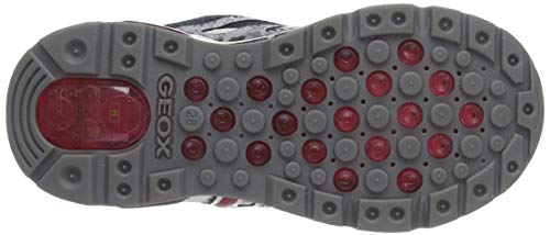 Geox J Android Boy C, Zapatillas para Niños, Grey (Grey/Red C0051), 35 EU