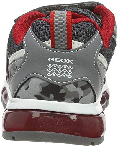 Geox J Android Boy C, Zapatillas para Niños, Grey (Grey/Red C0051), 35 EU