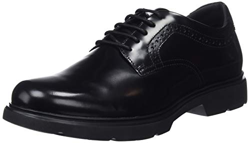Geox U ARRALL A, Zapatos de Cordones Derby para Hombre, (Black C9999), 41 EU
