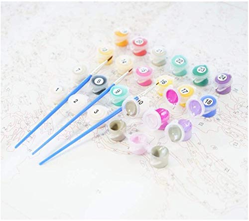 GezHF - Kit de pintura por números para barco de la naturaleza muerta, pintura al óleo por números, 40 x 50 cm, sin marco