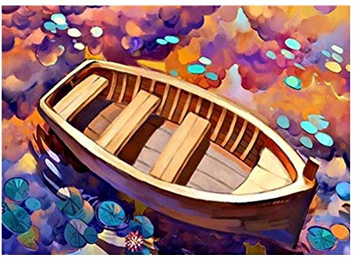 GezHF - Kit de pintura por números para barco de la naturaleza muerta, pintura al óleo por números, 40 x 50 cm, sin marco