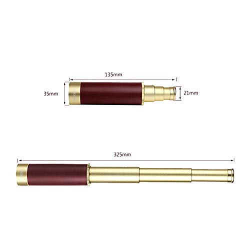 GFDFD Potente Telescopio Pirata Portátil Monocular con Zoom 25X30 Telescopio BAK4 Impermeable Profesional con Bolsa De Cuero Gratis